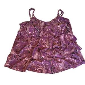 Women's Swimwear Size 20W Tankini Top Only Paisley